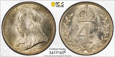 1900 Great Britain Maundy 4 Pence PCGS PL65
