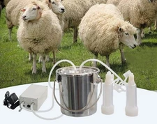 Electric Cow Goat Milking Machine 3L Stainless Steel S13 Used Missing Pieces