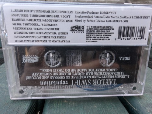 Taylor Swift Reputation Cassette, 2017. Brand New & Sealed. Rare, Ltd To 2000! - Picture 7 of 8