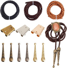 NBEADS Bolo Tie Making Kit, Bolo Tie Tips Replacement Buckle Accessories with 6