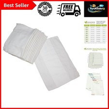 Prefold Cloth Diapers 1 Doz - Soft, Absorbent, Durable - 100 Cotton
