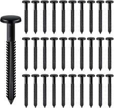 30Pcs Vinyl Shutter Fasteners 3 Inch Black Window Shutter Panel Pegs Shutter Scr