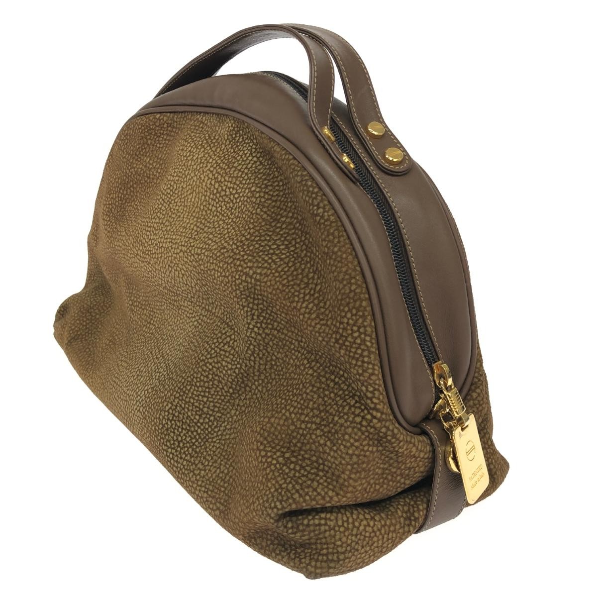 Borbonese handbag, quail pattern, brown from Japan - image 3