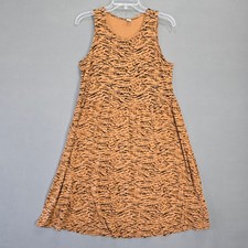Old Navy Brown Animal Print Mini Dress Shift Sleeveless Scoop Stretch Women's M