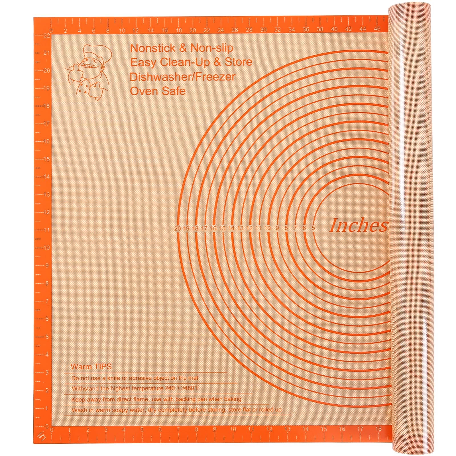 Silicone Pastry Mat 36x24 Inch Nonstick