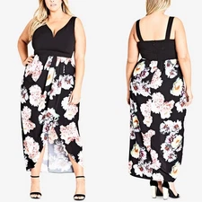 CITY CHIC Womens Plus Beautiful Lies Sweetheart Maxi Cocktail Dress US M 18