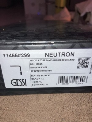 Original GESSI NEUTRON SCHWARZ XL Küchenartmatur NEU&OVP - - Schnäppchen - -