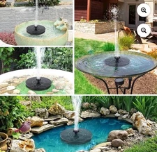 Spring Solar Fountain Powered Water Pump Floating Outdoor Pond Garden Pool