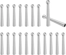 Bolo Tie Tips, 20Pcs 2 Inch Long Alloy Bolo Tie Supplies Replacement Cord End Ca