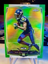 2014 Paul Richardson Topps Chrome Green Refractor Rookie Card #219 Seahawks. rookie card picture