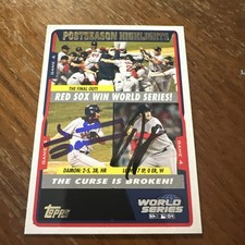2005 Topps  Johnny Damon Dual Derek Lowe Signed Curse Is Broken Auto Redsox