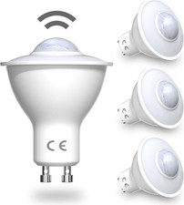 Doright 4-Pack LED Motion Sensor Bulbs GU10, 5W Warm White Security Lighting