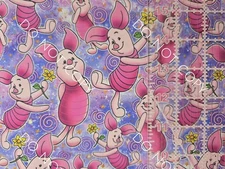 Custom 100% Cotton Woven Fabric Disney Piglet Winnie Pooh Movie 1/4 Yard 9x56