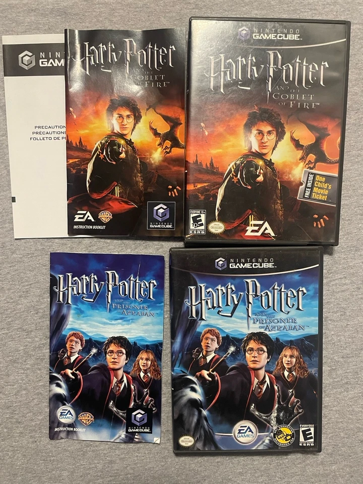Harry Potter Goblet Fire Prisoner Azkaban Nintendo Gamecube Juego Completo PROBADO Foto 3 de 4