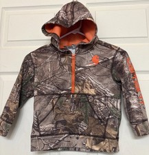 Carhartt RealTree Xtra Camo Hoodie Toddler 4T Fleece 1/2 Zip Hooded Sweatshirt