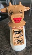 Vintage Whirley Industries plastic Moo-Cow Creamer figural pitcher w handle