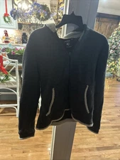 Kuhl Womens Size M Alfpaca Full Zip Hooded Fleece Jacket in Brown-Made In Canada