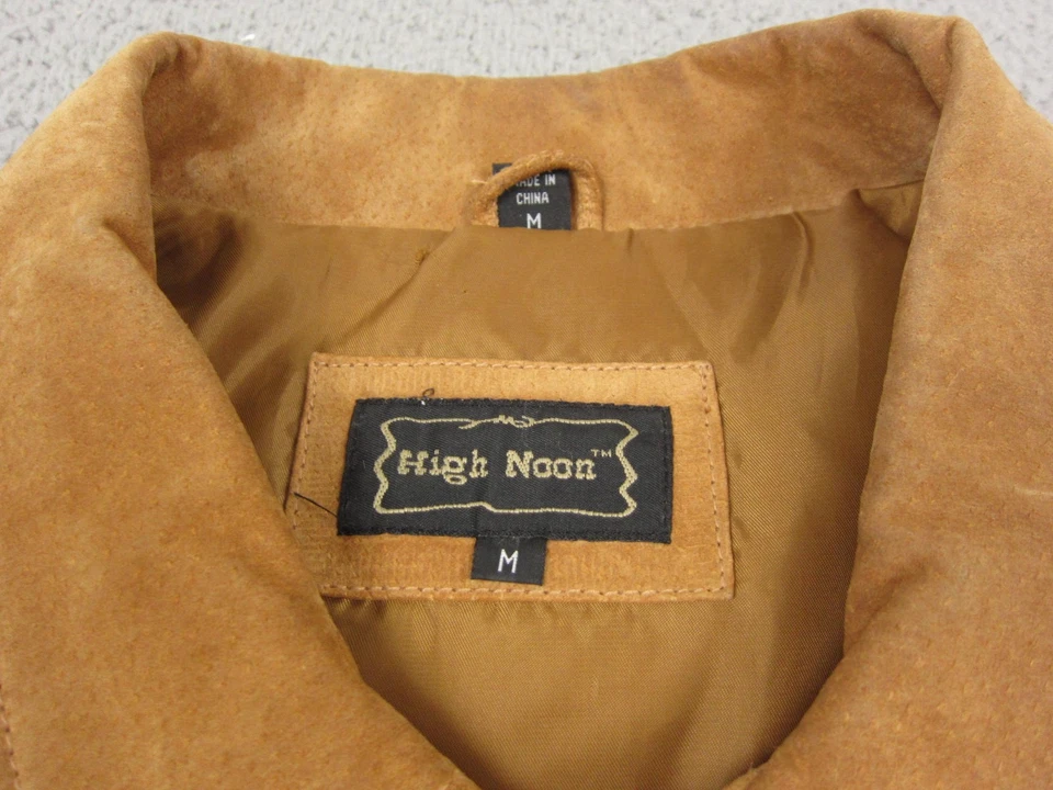 Chaqueta de Cuero Vintage Alto Mediodía Para Hombre Grande Marrón Flecos Occidentales Vaquero Rodeo Foto 4 de 4