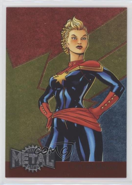 2015 Marvel Fleer Retro 1995 Fleer Metal Blaster Captain Marvel #7 0kg8