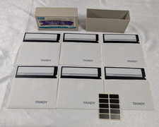 Vintage Tandy 5.25in Floppy Disks 360K DD Lot 6 MS-DOS Case Untested