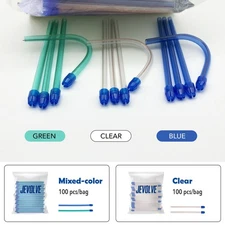Plastic Saliva Ejectors Flexible Suction Tubes for DIY by JEVOLVE Easy-to-Use