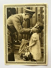 👍 1939 WORLD WAR II GERMANY LEADER SPEAK TO CHILD POSTCARD