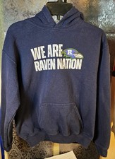 Gilden-Youth NFL Baltimore Ravens "Raven Nation" 1 pocket hoodie size L