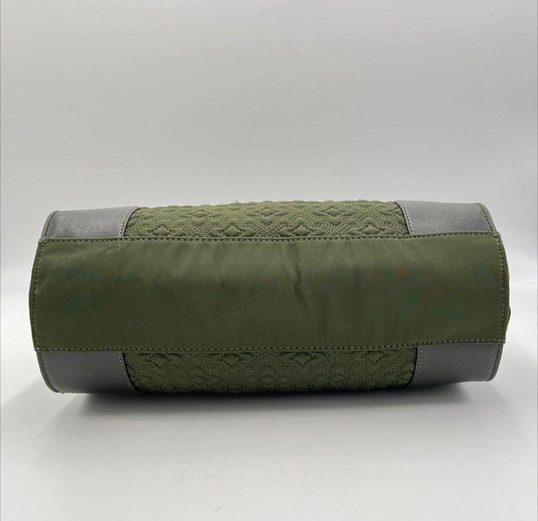 Tory Burch ELLA  Tote Handbag Nylon Leather Moss Green Women's From Japan thumbnail 22