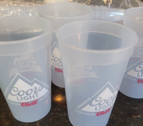 Coors Light Beer Cup Color Changing Dishwasher Safe 16oz Tumblers Set of 4 - Picture 2 of 4
