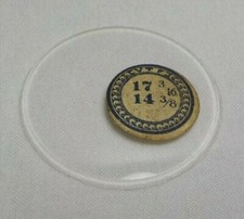 THICK GLASS POCKET WATCH CRYSTAL NEW OLD STOCK SIZE 17 3/16 REPLACEMENT VTG