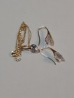 BEAUX BIJOUX YELLOW GOLD FAUX DIAMOND EARRINGS, PENDANT, NECKLACE JEWELRY SET — photo 3