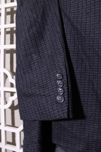 Joseph & Feiss blazer uomo 42R blu nero pied de poule 100% lana di agnello cappotto sportivo - Foto 9 di 22