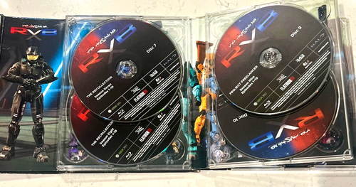 RVBX Ten Years of Red Vs Blue Blu-ray/DVD 14 Disc Set Based on Halo Video Game - Picture 10 of 13