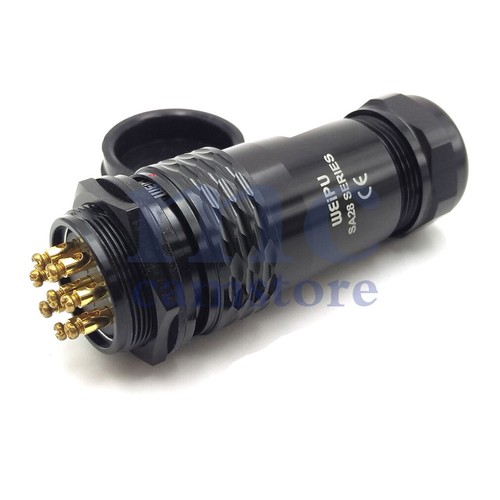WEIPU SA28 IP67 8 Pin Aviation Plug Socket,Industrial Electrical Power Connector - Picture 5 of 7
