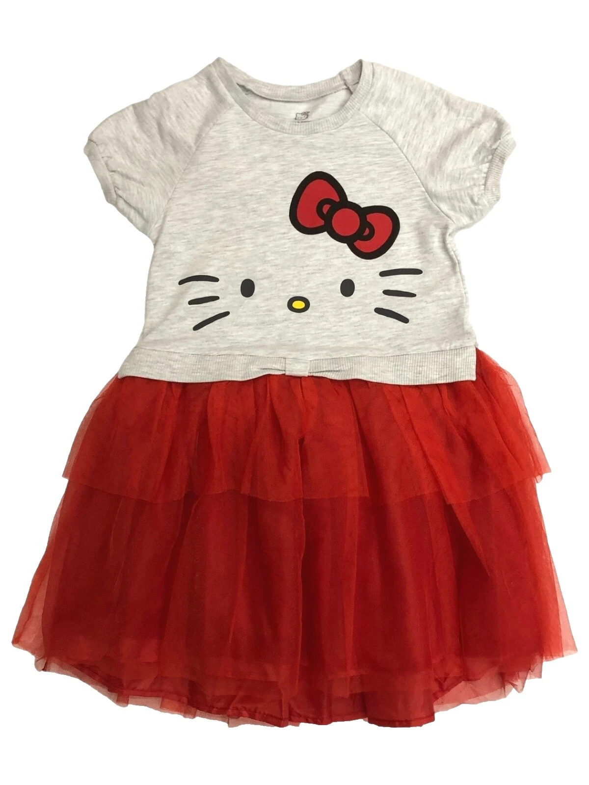 Hello Kitty Cotton Blend Long Sleeve Dresses (Sizes 4 & Up) for Girls