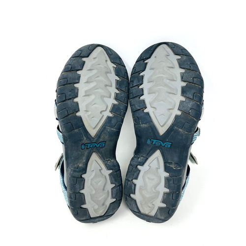 Teva Tirra Womens Sandals 7 Gray Blue Hiking Travel Walking Beach Trekking - Picture 10 of 15