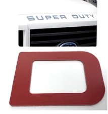 Red 2008 - 2016 Ford F250 Super Duty Premium Hood Inserts ABS Letters