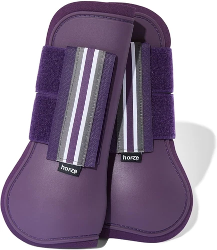 HORZE Adepto Tendon Boots - Blackcurrant Purple - Horse,Horse Boots