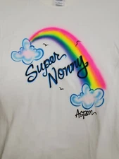 Vintage Airbrush T-shirt Super Nonny Aspen Gildan Mens Sz M