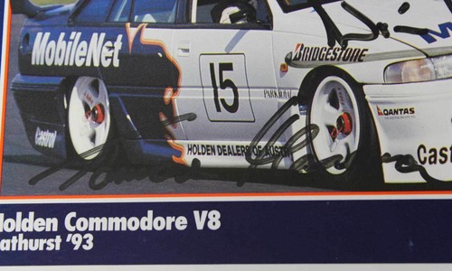 HRT 1993 Bathurst Specifications Card Holden VP Signed Tomas Mezera Win Percy - Bild 2 von 4