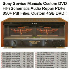 SONY 850 Service Manuals Owners Schematics HiFi Audio Repair Computer DVD  