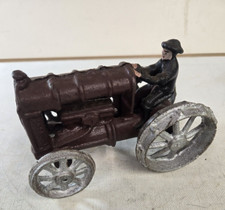 Vintage Arcade Fordson Cast-Iron Toy Farm Tractor With Driver