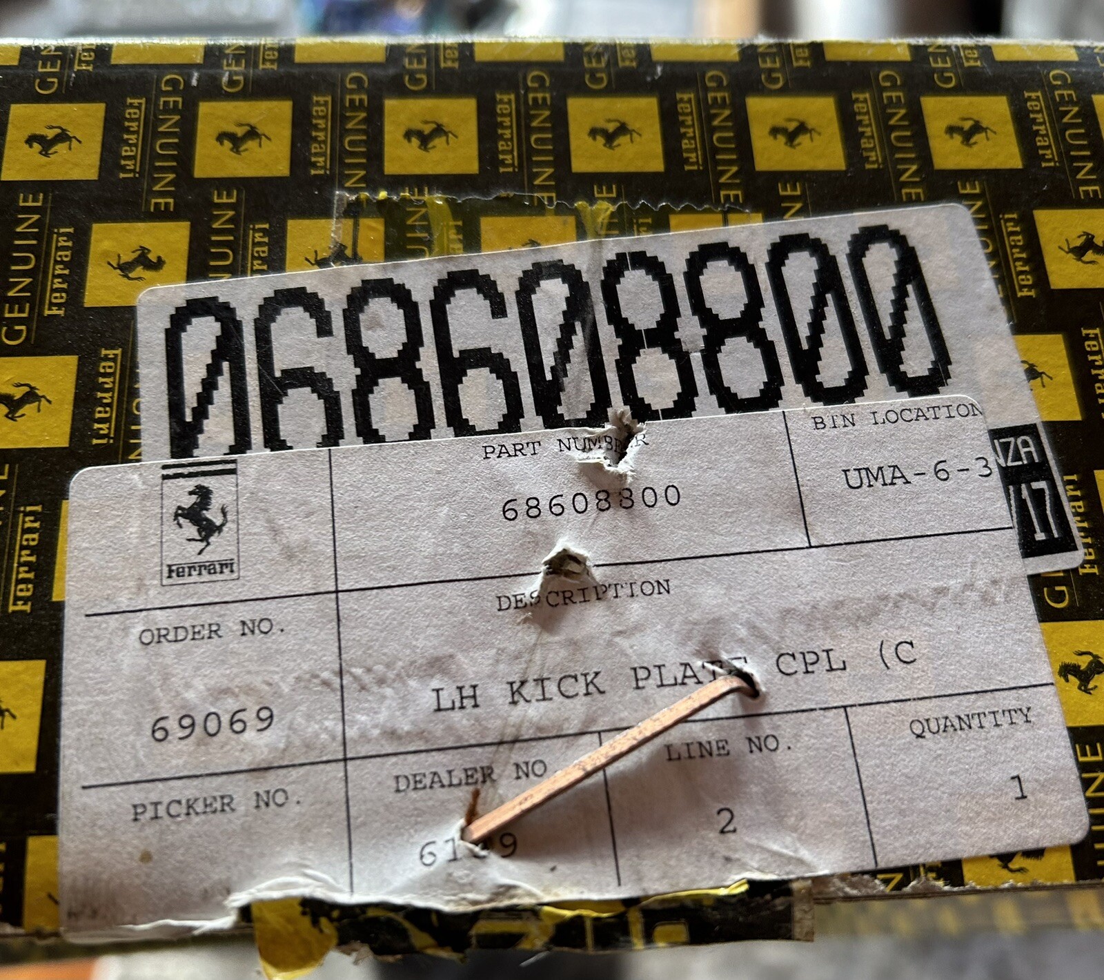Ferrari Spider & Modena 360/430  - RH /LH Kick Plates P/N 68146500 & 65525100