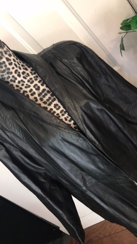 Shawl Collar Leather Jacket/ Coat - Picture 3 of 4