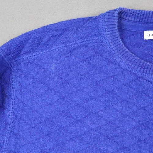 Holderness & Bourne Size L THE WARD Quilted Sweater Cobalt Golf Club Logo Crew - Picture 3 of 10