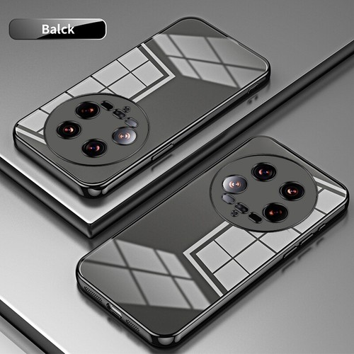 For Xiaomi 14 Ultra, Luxury Plating Bumper Transparent Clear Case Soft TPU Cover - 第 7/19 張圖片