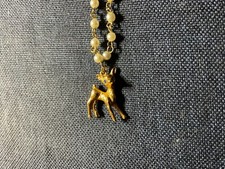 Old Store Stock Ruldoph The Reindeer With Blue Eyes For Young Girls Necklace