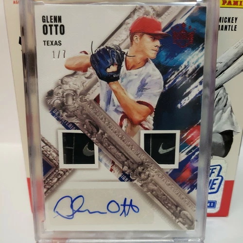 2022 Diamond Kings DK Material Signatures Red FOTL Glenn Otto 01/7 DUAL SWOOSH!!