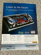 Rare Vintage 2003 Magazine Advert Art Picture Blaupunkt Woodstock DAB 52 Ad 