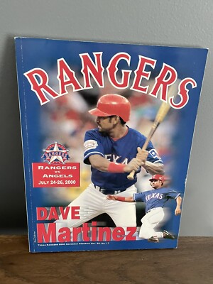 2000 Texas Rangers Souvenir Program vs Angels July 2000 Dave Martinez 0824